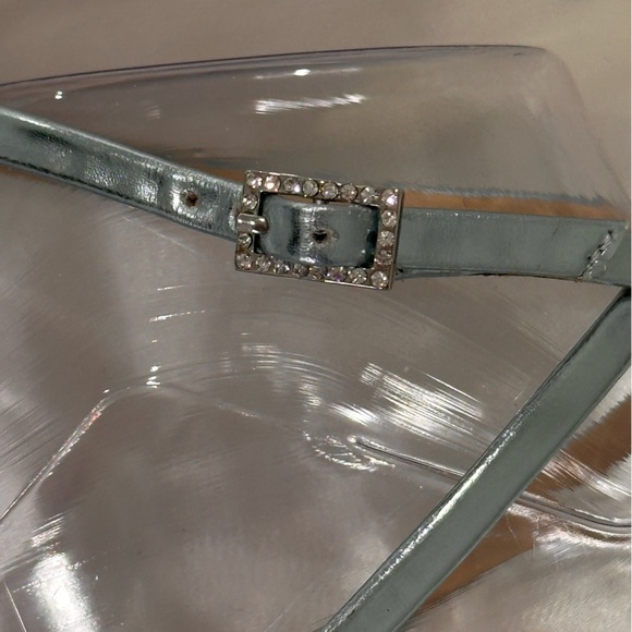 Badgley Mischka Callie Beaded Heel Sandal Bubble Heel Open Toe Metallic Size 9 - Picture 9 of 16